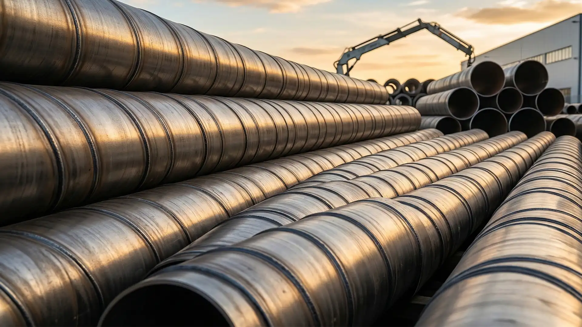 Large diameter spiral steel pipe