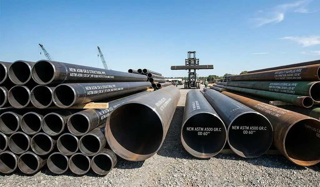 New Prime, secondary, surplus structural pipe